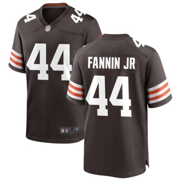 Mens Kids Youths Harold Fannin Jr Brown Vapor Stitched Jersey - Picture 1 of 1